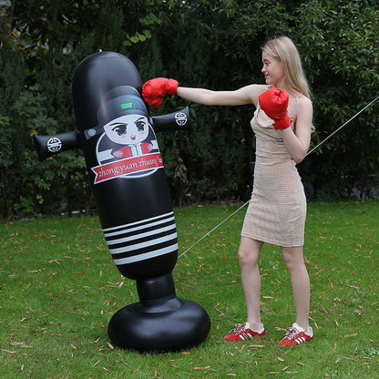 Inflatable punching post boxing post