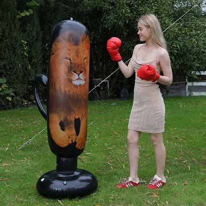 Inflatable punching post boxing post