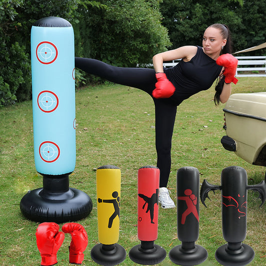 Inflatable punching post boxing post