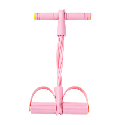 Foot-pedal resistance machine with household sports rope