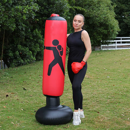 Inflatable punching post boxing post